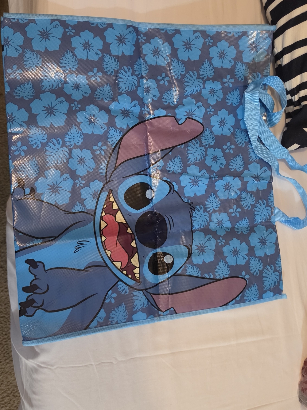 Disney Lilo & Stitch Blue Floral Tote Bag And Other Items